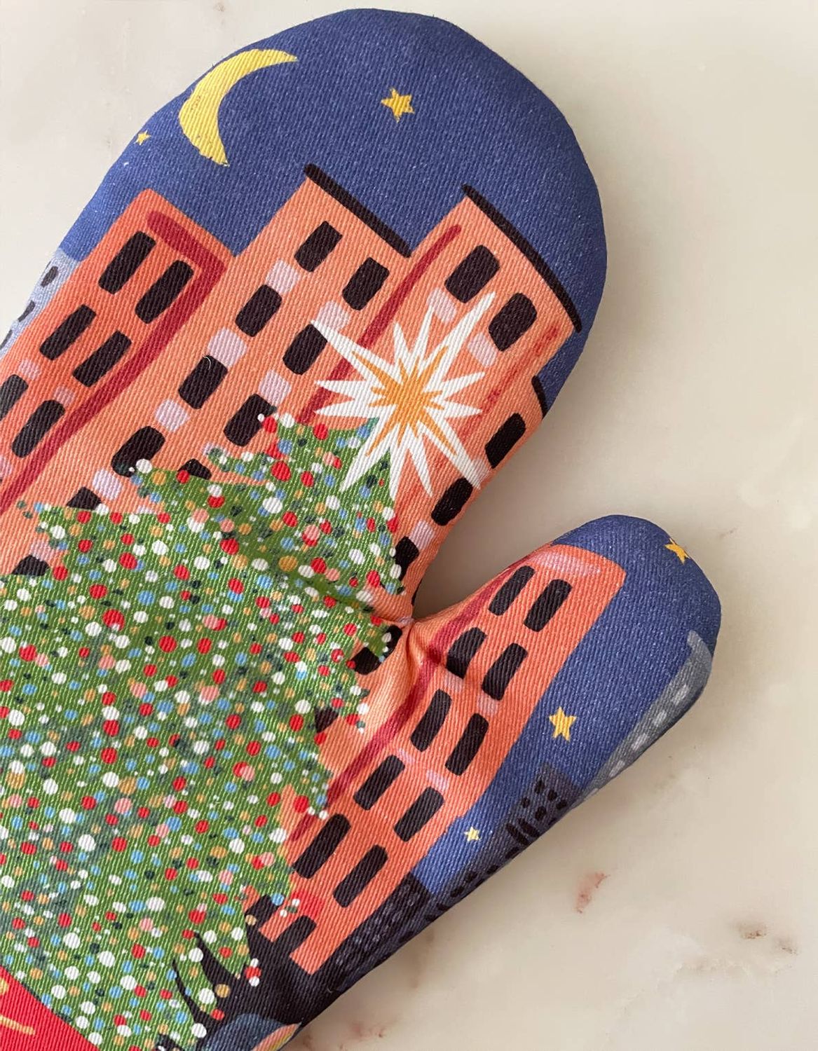 Holiday Cotton Oven Mitt + Potholder Set | Rockefeller Tree