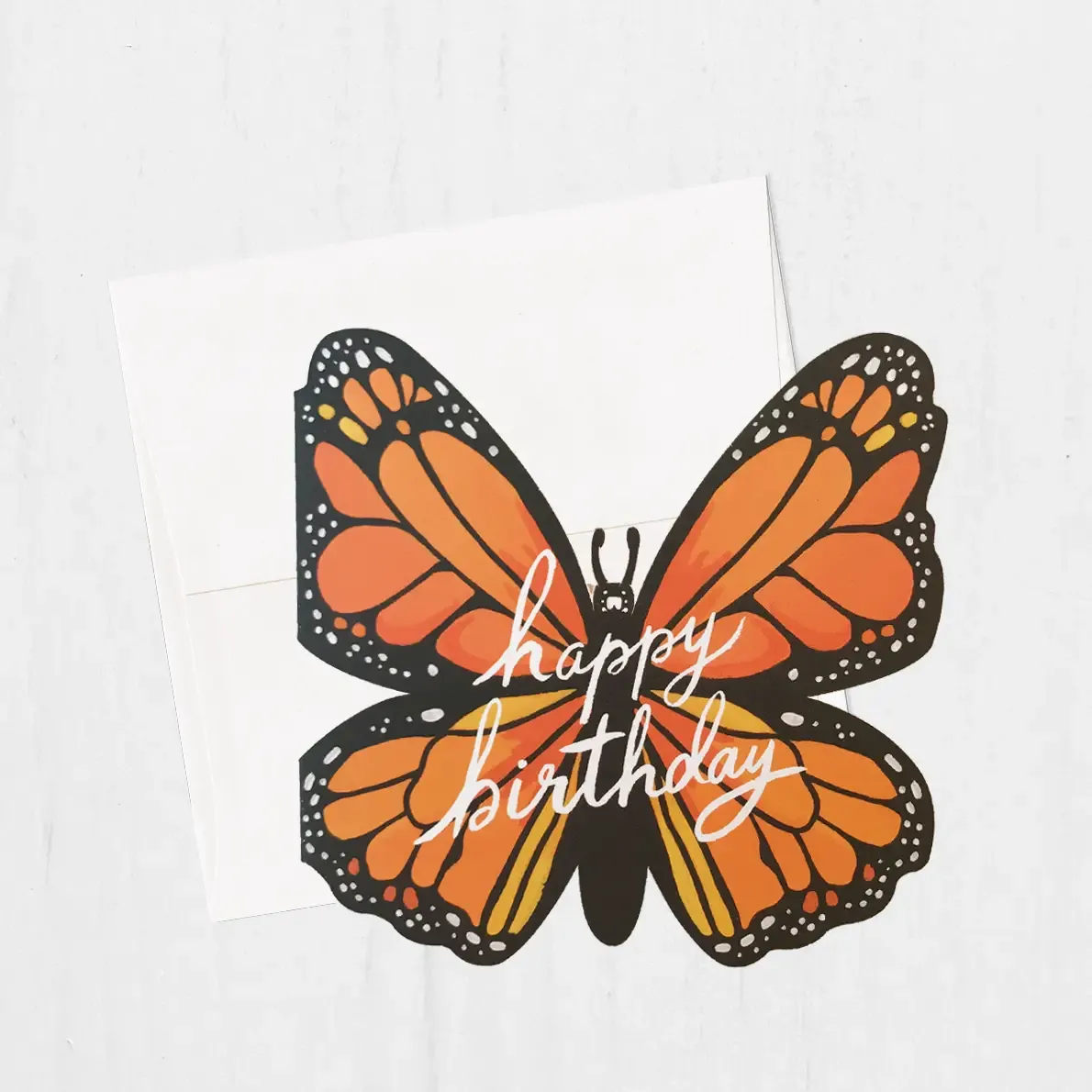 Birthday Greeting Card | Monarch, Die Cut