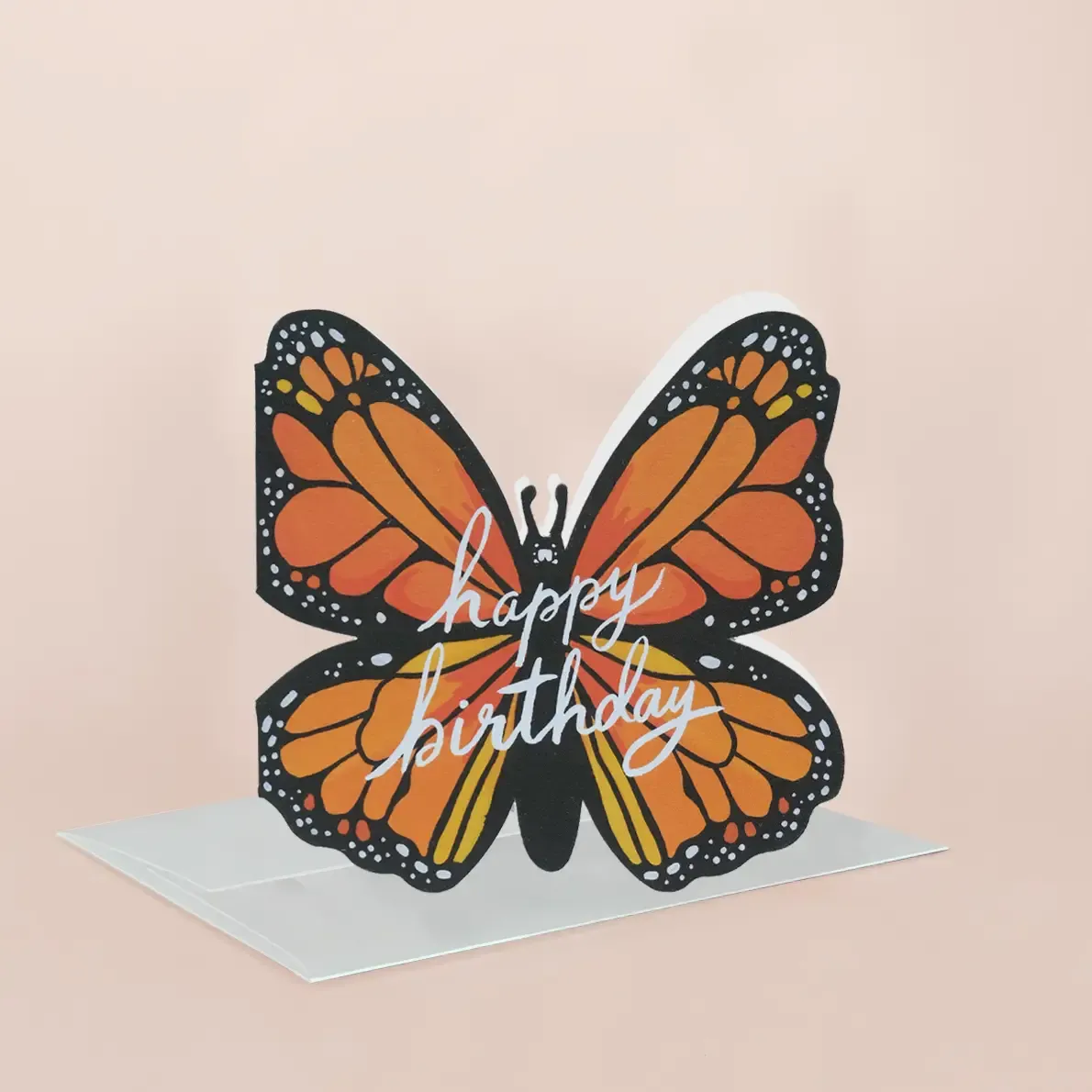 Birthday Greeting Card | Monarch, Die Cut