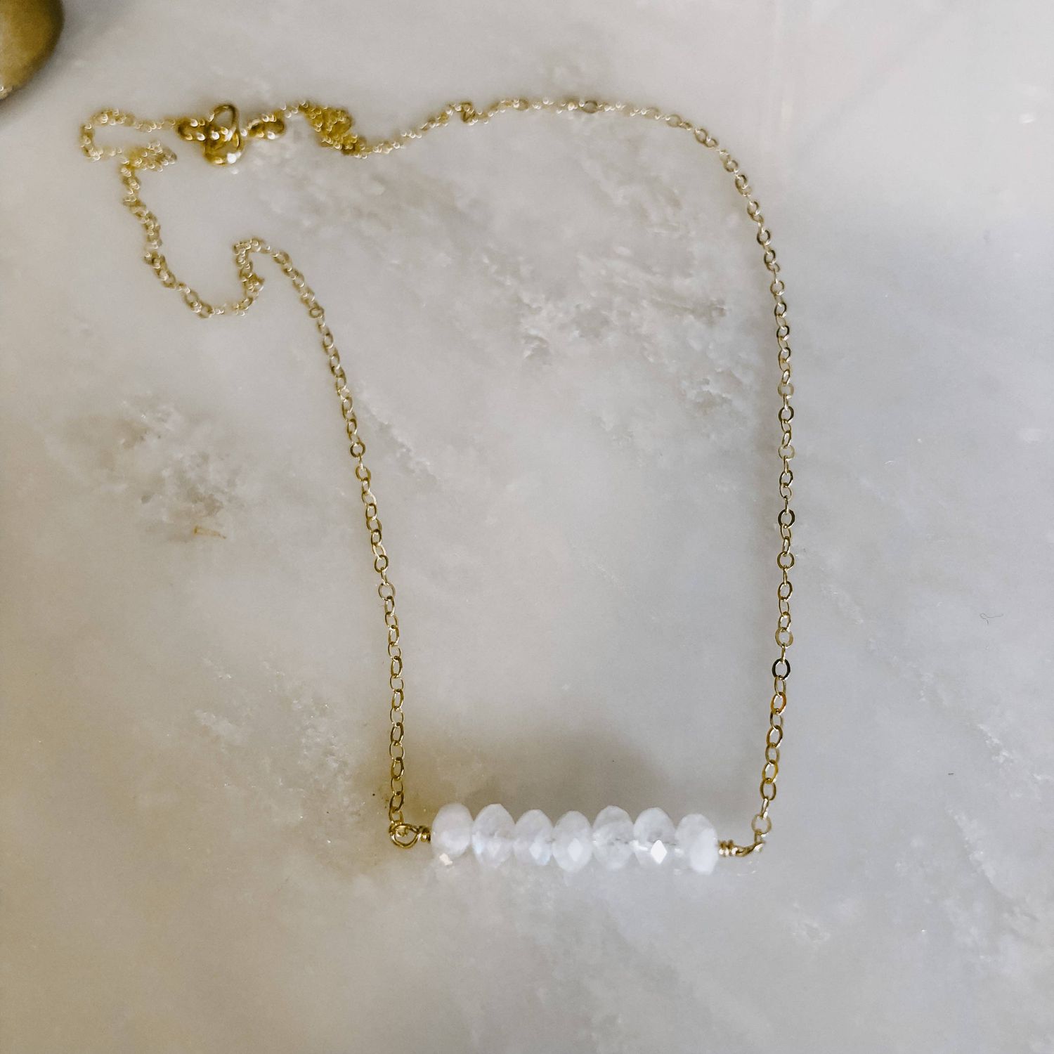 Derive Jewelry Dainty Moonstone Necklace