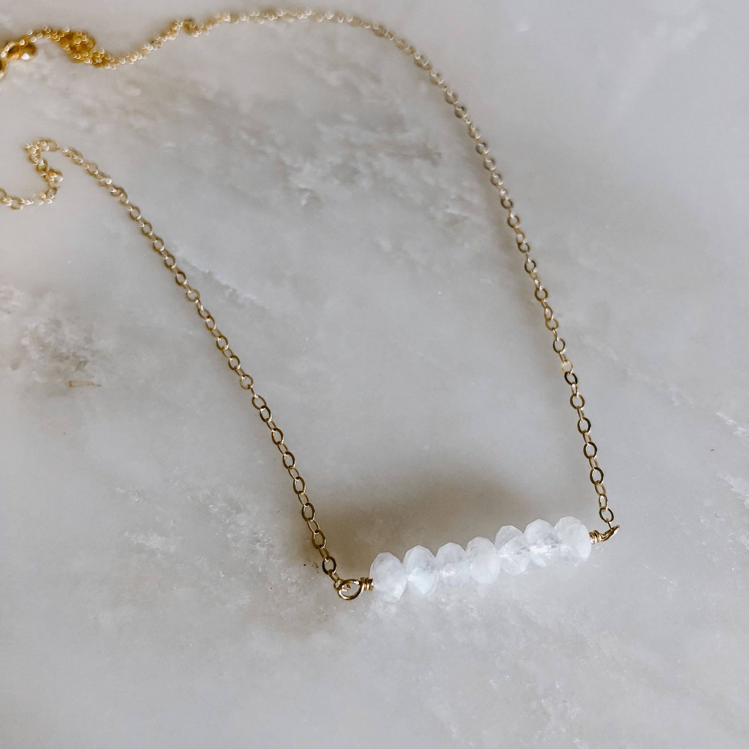 Derive Jewelry Dainty Moonstone Necklace