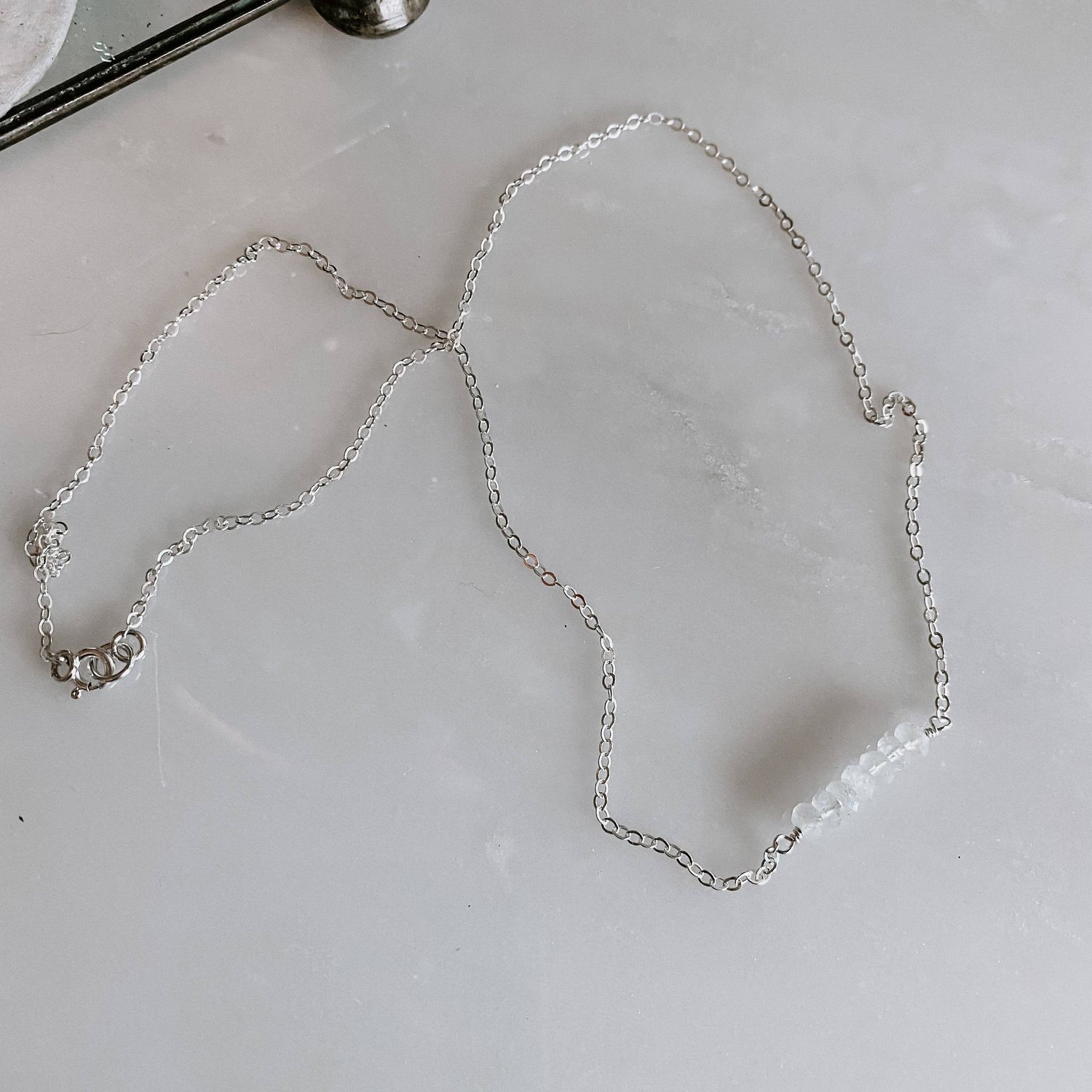 Derive Jewelry Dainty Moonstone Necklace