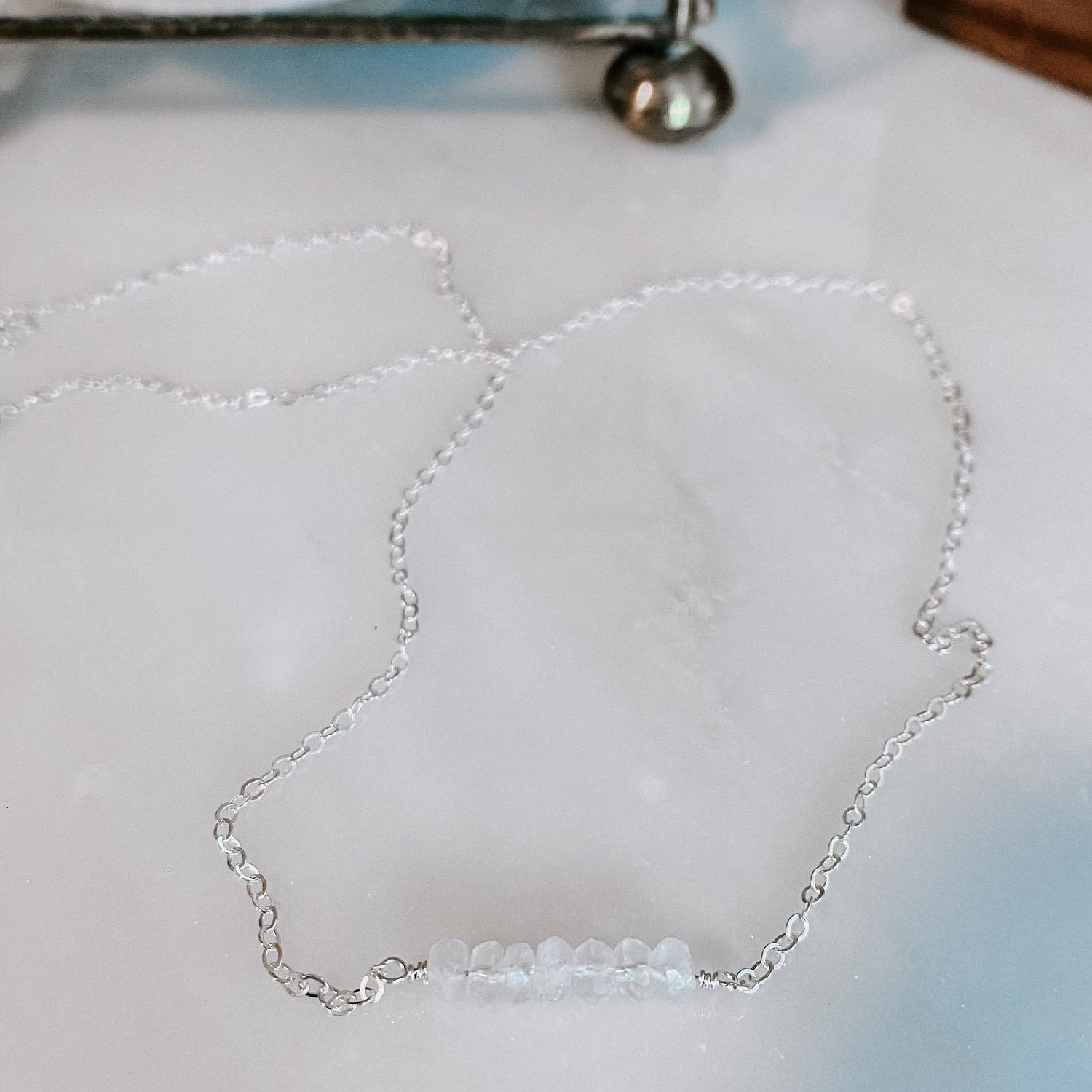 Derive Jewelry Dainty Moonstone Necklace
