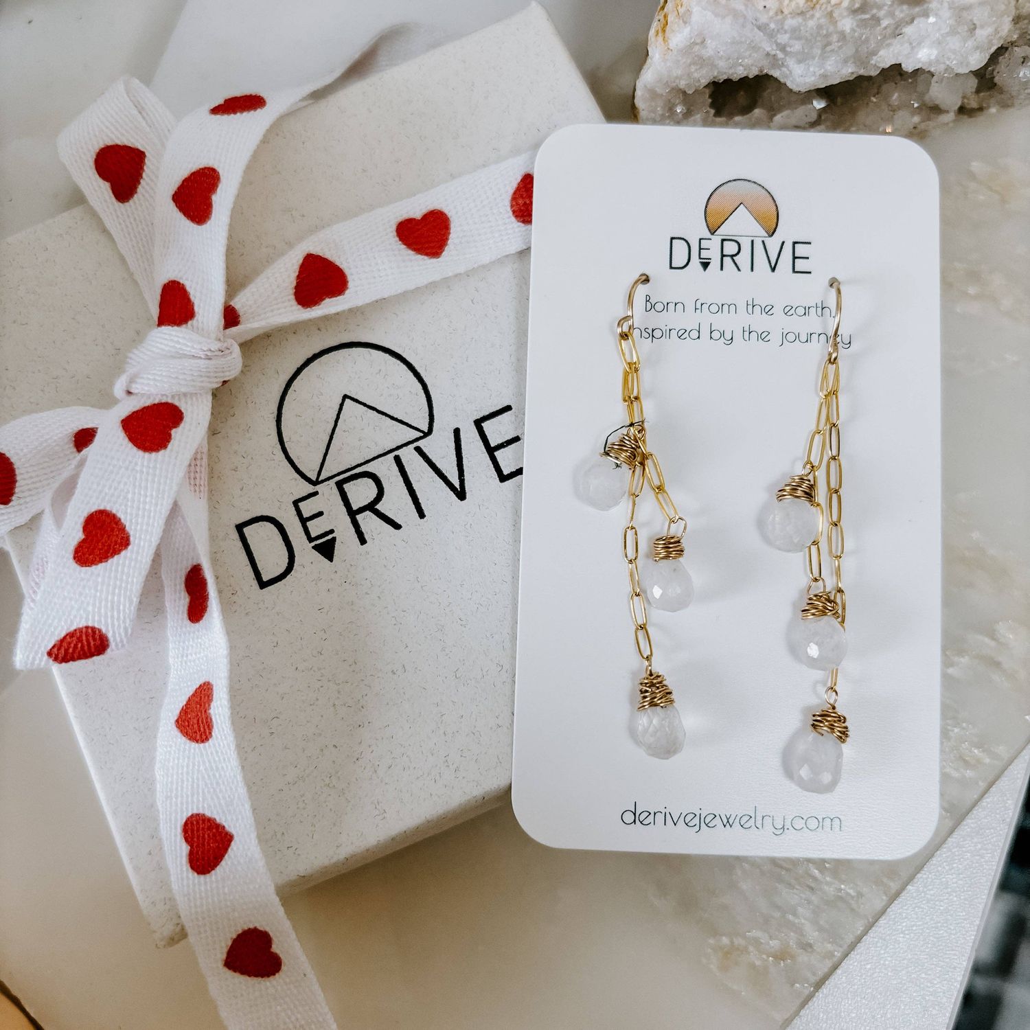 Derive Jewelry Moonstone Cascade Earrings