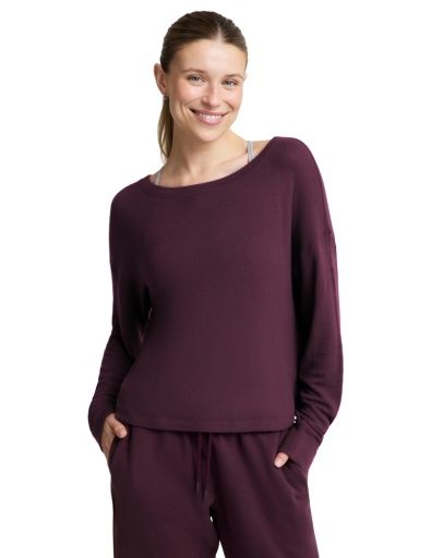 Beyond Yoga Luxelayer Pullover, Colour: cabernet by, Size: S