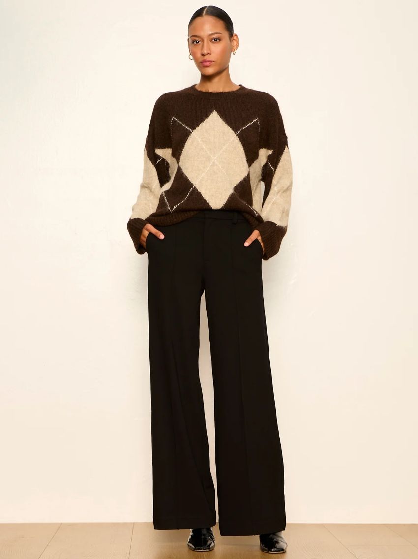 Sanctuary Argyle Crew Sweater