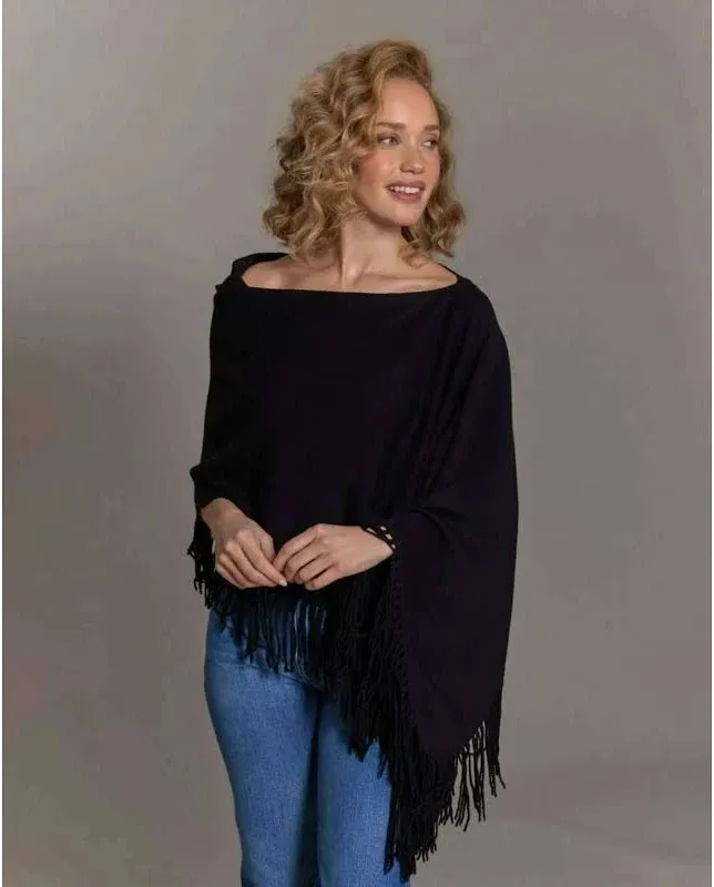 Alashan Cotton Cashmere Trade Wind Fringe Topper