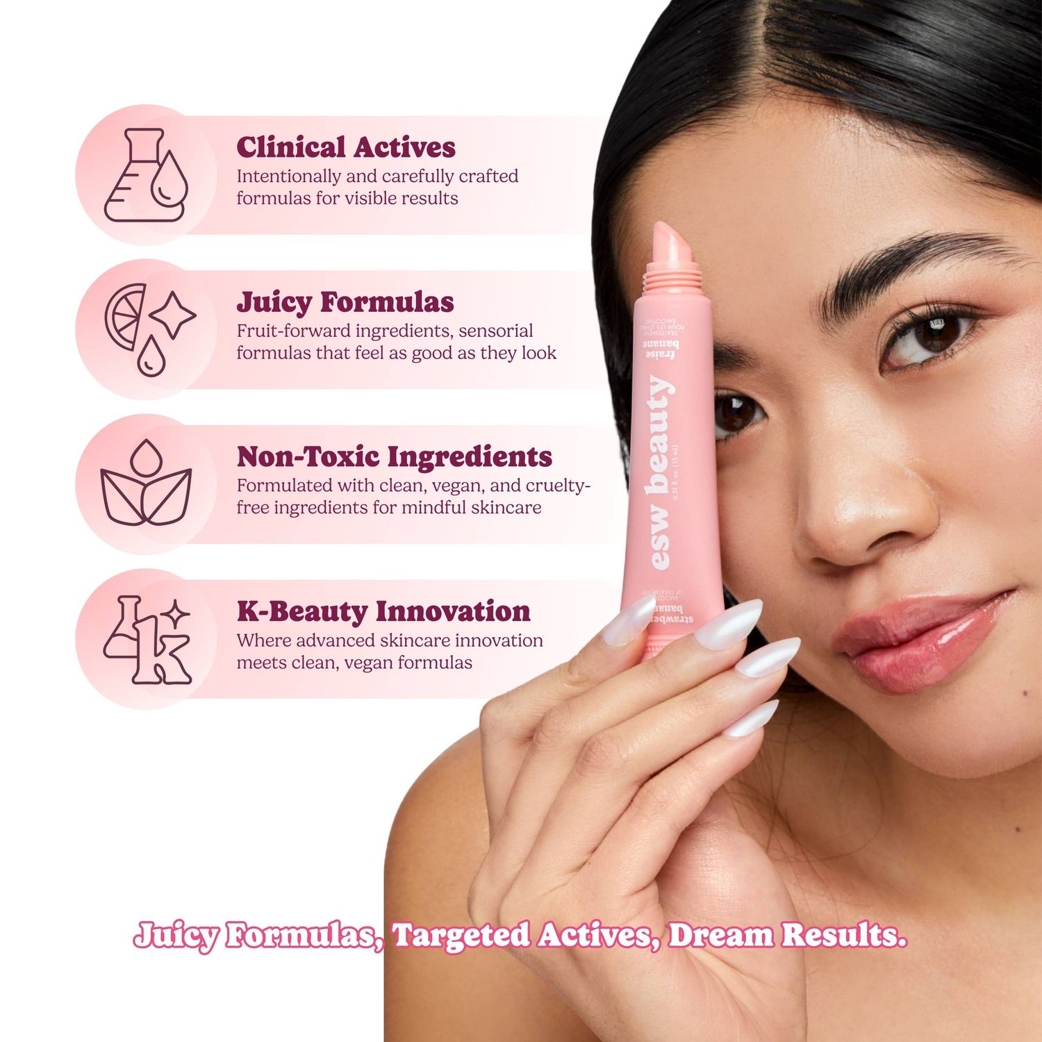 ESW Beauty Pink Sorbet Perfect Pout Lip Kit (2x Lip Treatments)