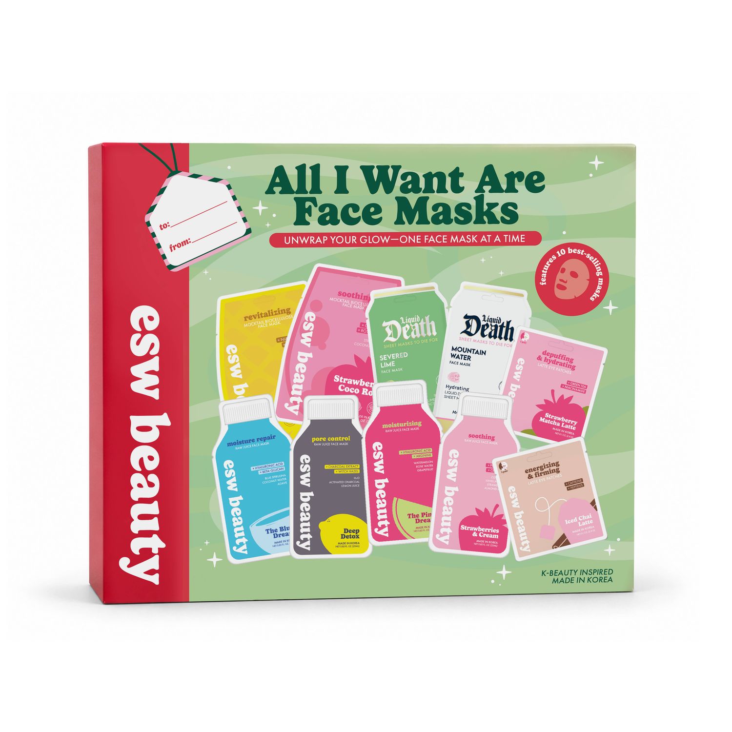 ESW Beauty All I Want Are Face Masks Best Sellers Kit (10x Masks)