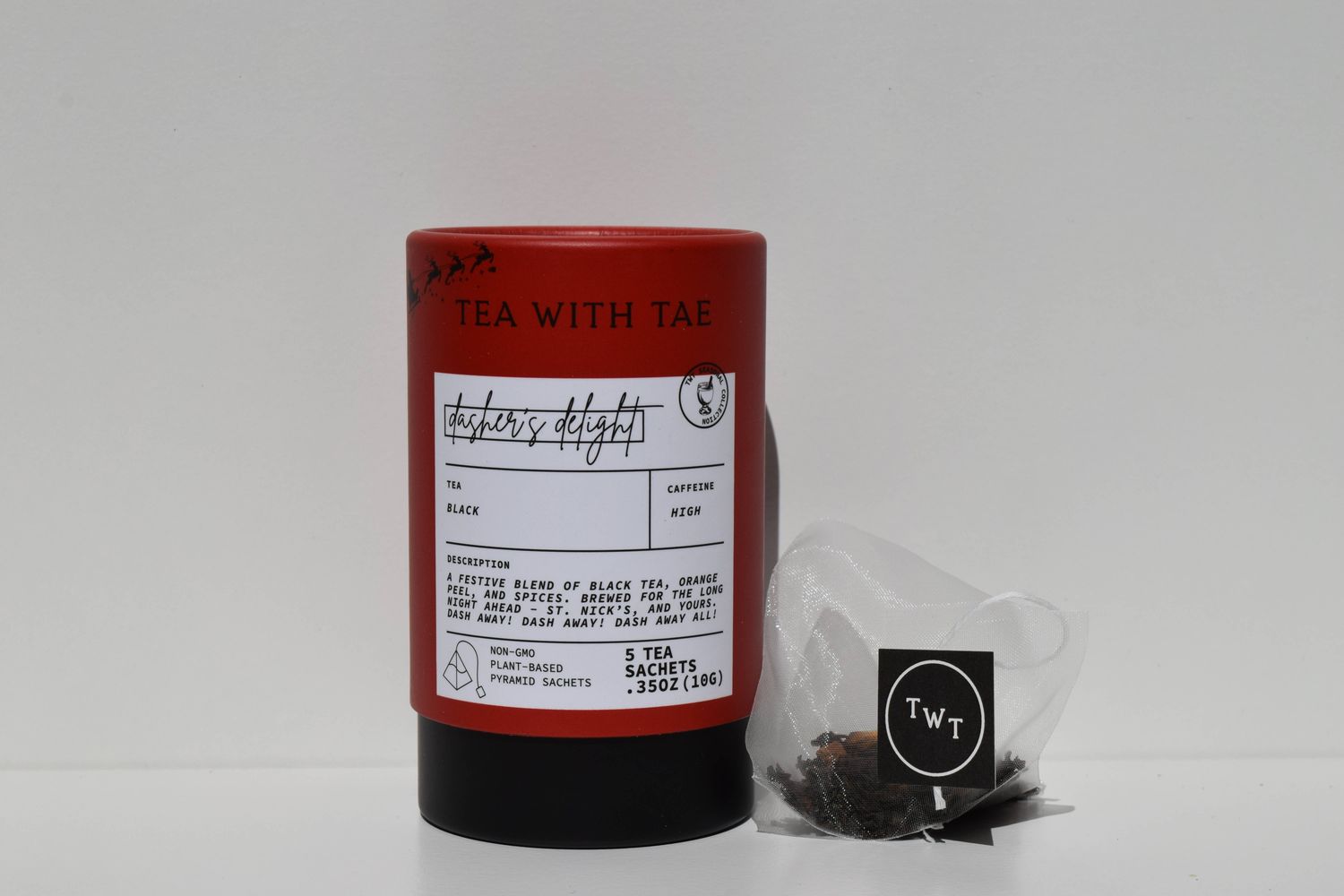 Tea with Tae Holiday Tea Flight Gift Box (4 Mini Tea Tubes)
