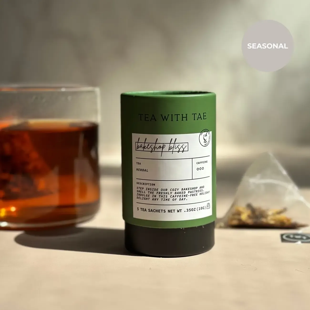 Tea with Tae Holiday Tea Flight Gift Box (4 Mini Tea Tubes)