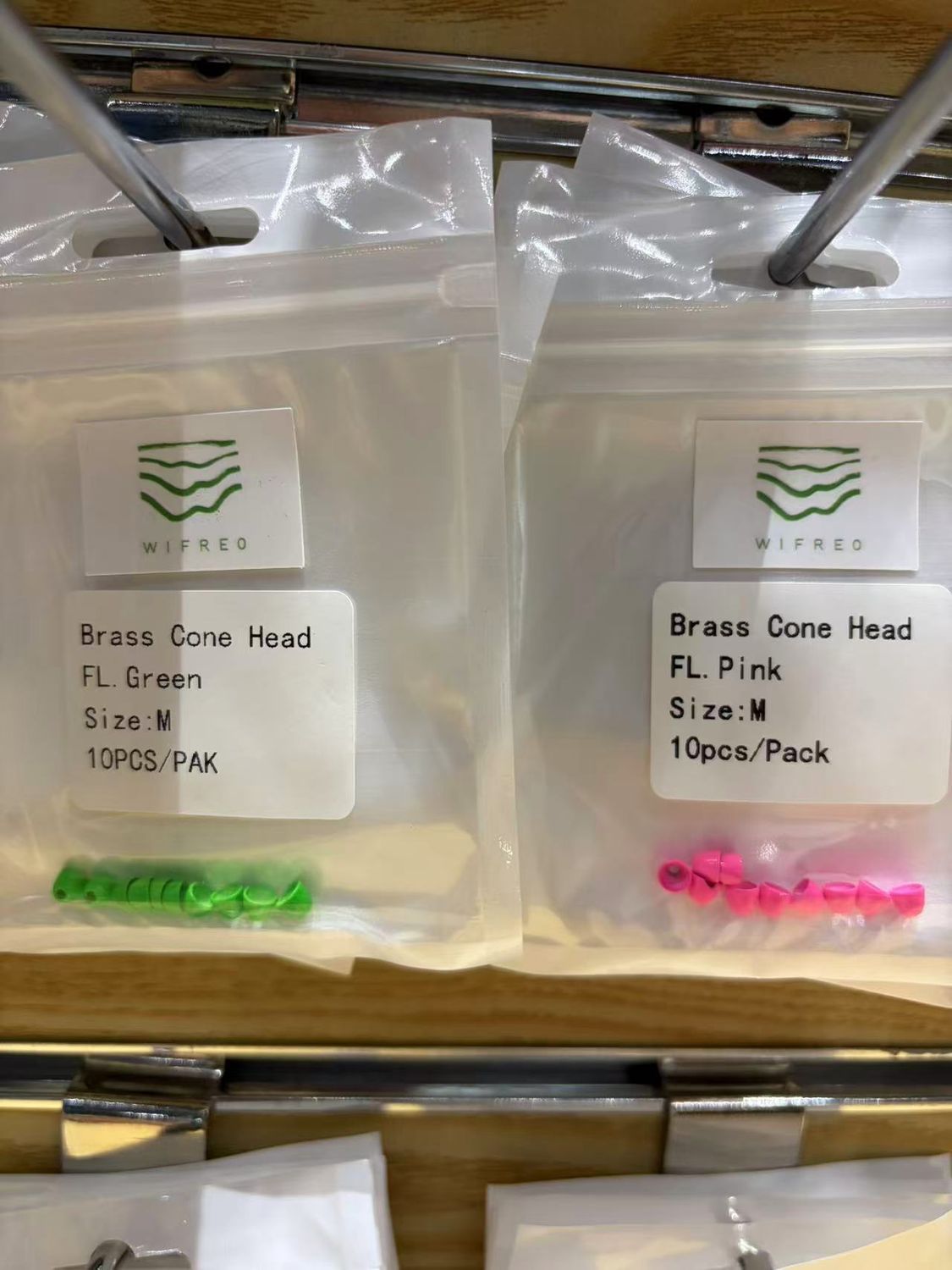 colored brass cone heads