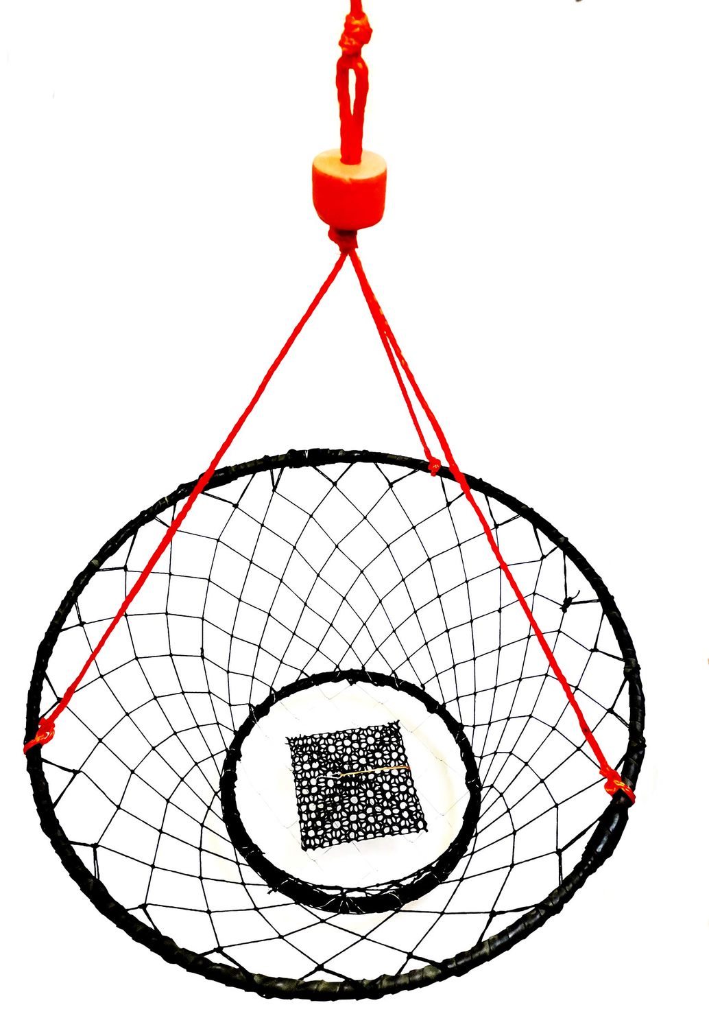 KUFA I 1 1/8" Rubber Wrapped Crabbing Ring With 50' Rope 30"/17"