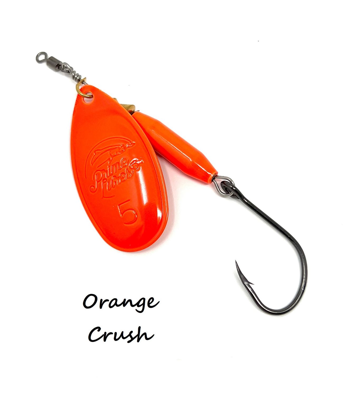 (88) PRIME CLEAN UP CREW WEIGHTED SPINNER #4 ORANGE CRUSH (6..111)