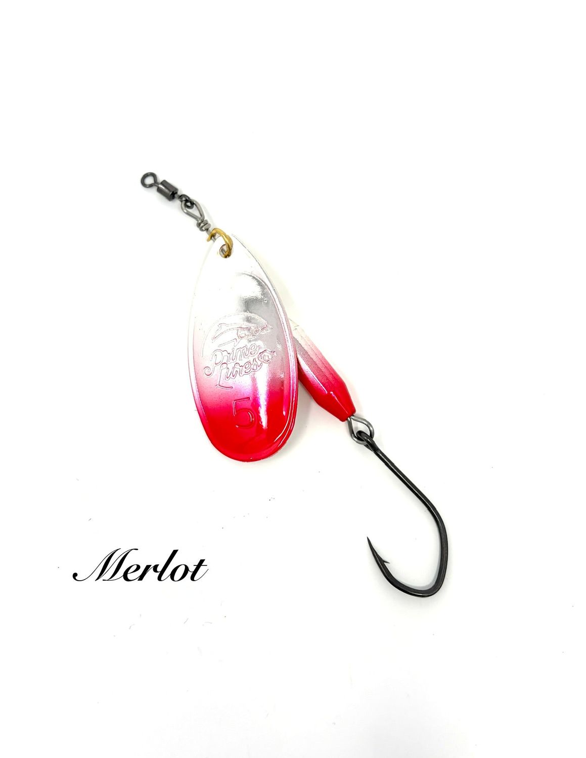 (216) PRIME CLEAN UP CREW WEIGHTED SPINNER #4 METALLIC RED/RED