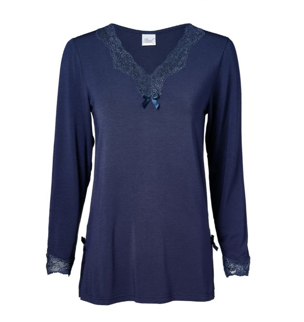 Pearl Design Stockholm Pyjamashirt lange mouwen Elegance navy