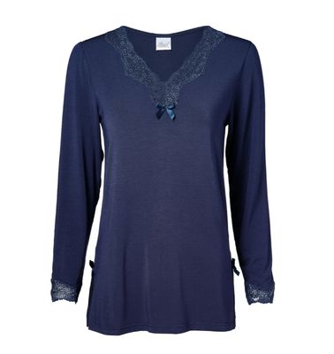 Pearl Design Stockholm Pyjamashirt lange mouwen Elegance navy