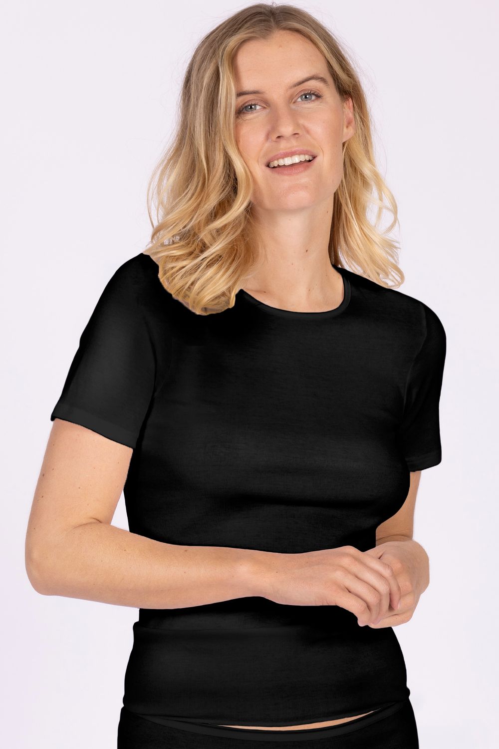 Nina von C t-shirt korte mouwen fine cotton zwart