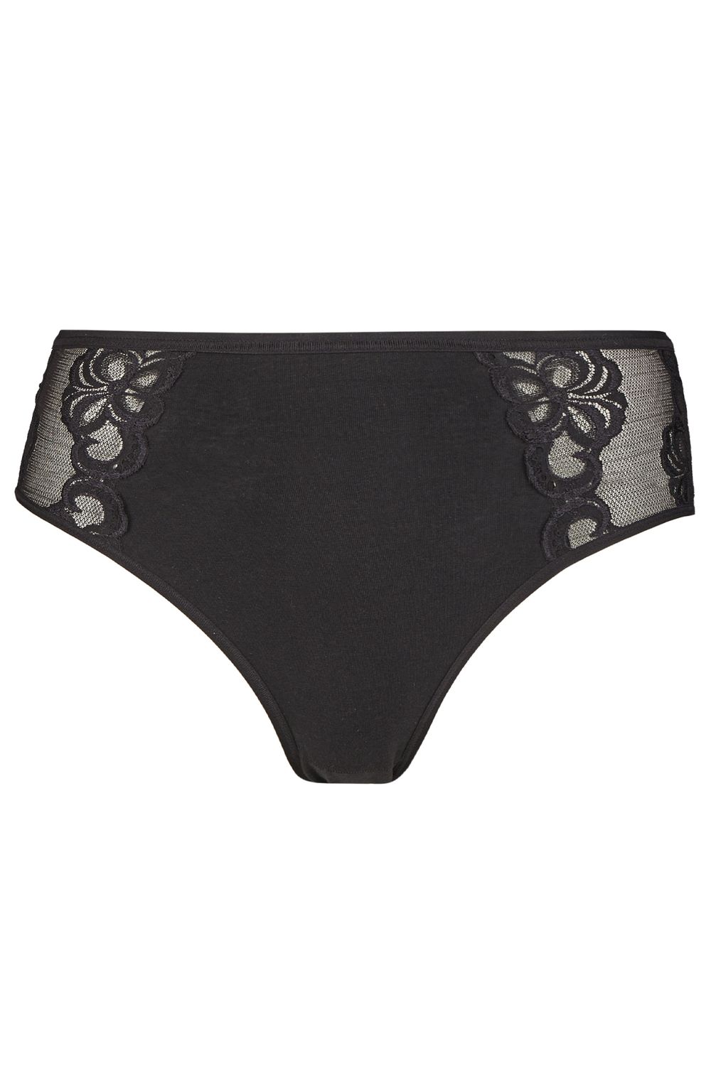 Katoenen slip met kant 