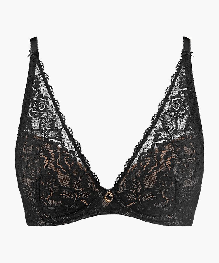 Aubade push-up bh rosessence zwart Aubade lingerie