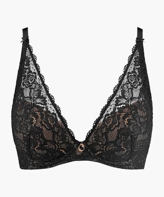 Aubade push-up bh rosessence zwart Aubade lingerie