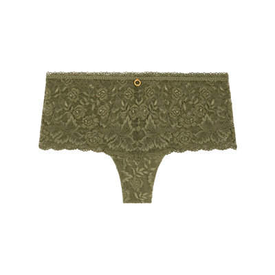 Aubade Slipje shorty rosessence moss Aubade lingerie