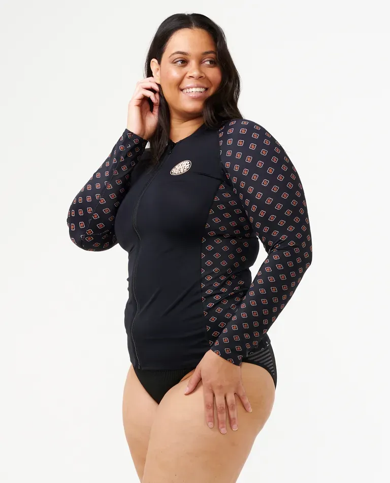 Pacific Dreams Long Sleeve Zip Through Rash Vest