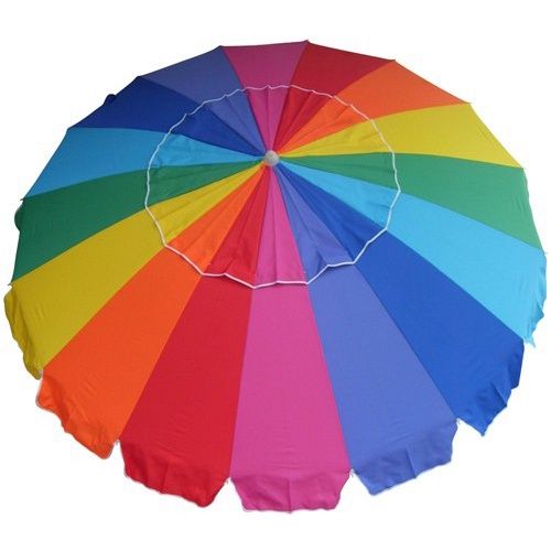 Rainbow 240cm Beach &amp; Shade Umbrella