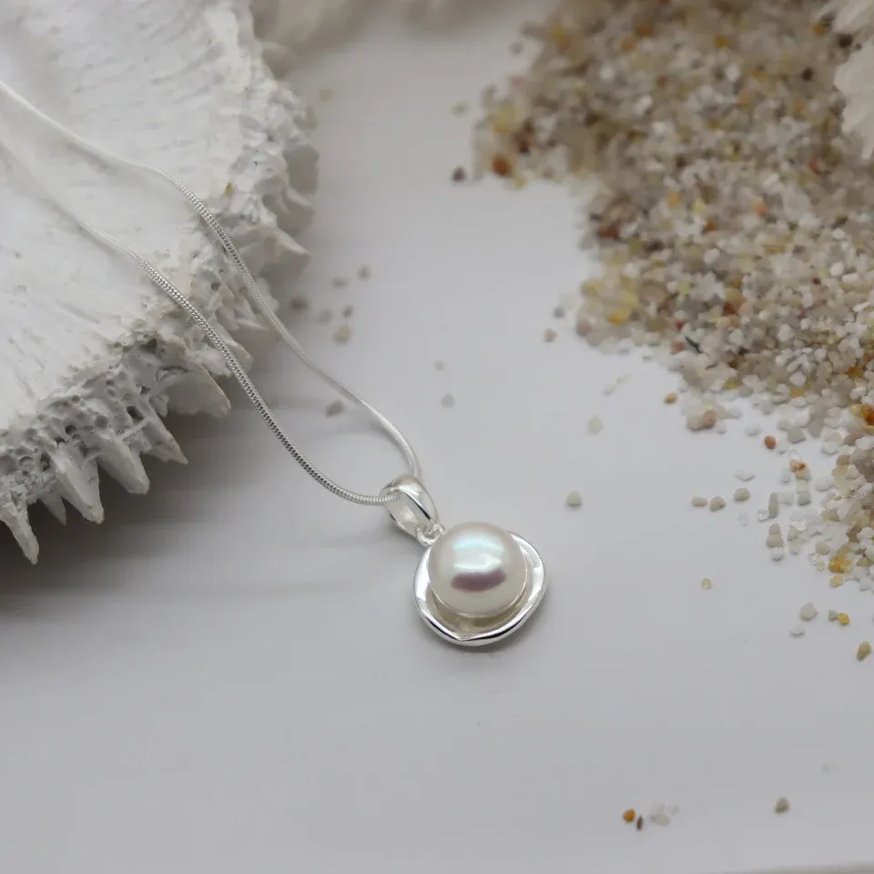 Anna Pearl Stirling Silver Necklace