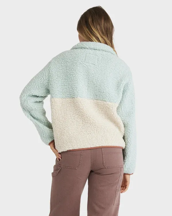 Womens Horizon Mock Neck Colorblock Pullover