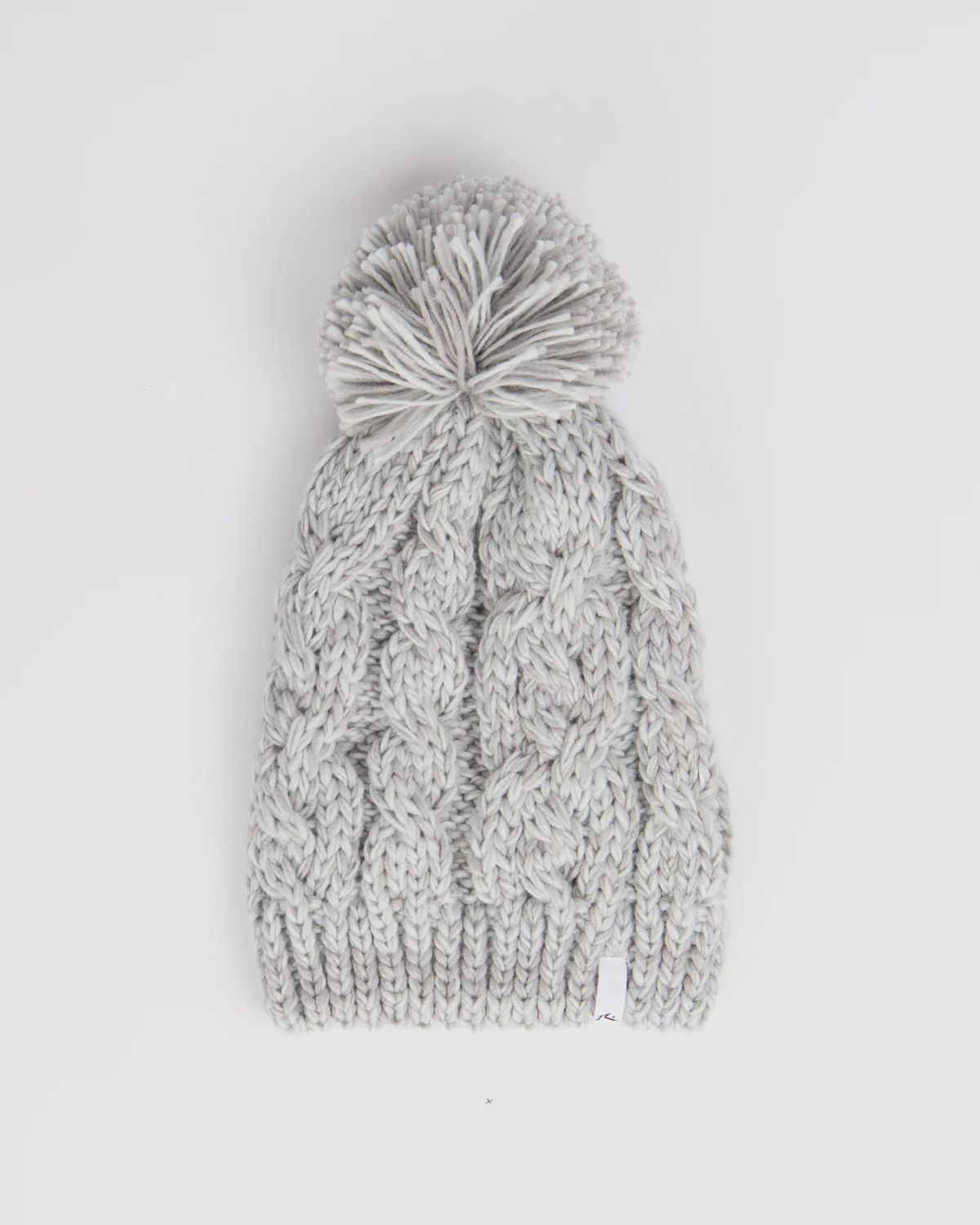 Mermaid Pom Pom Beanie, Color: Light Grey Marle