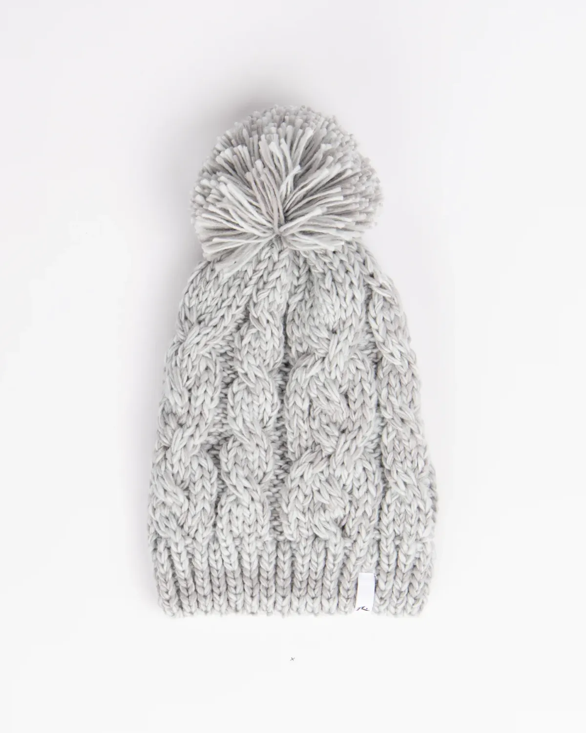 Mermaid Pom Pom Beanie, Color: Light Grey Marle
