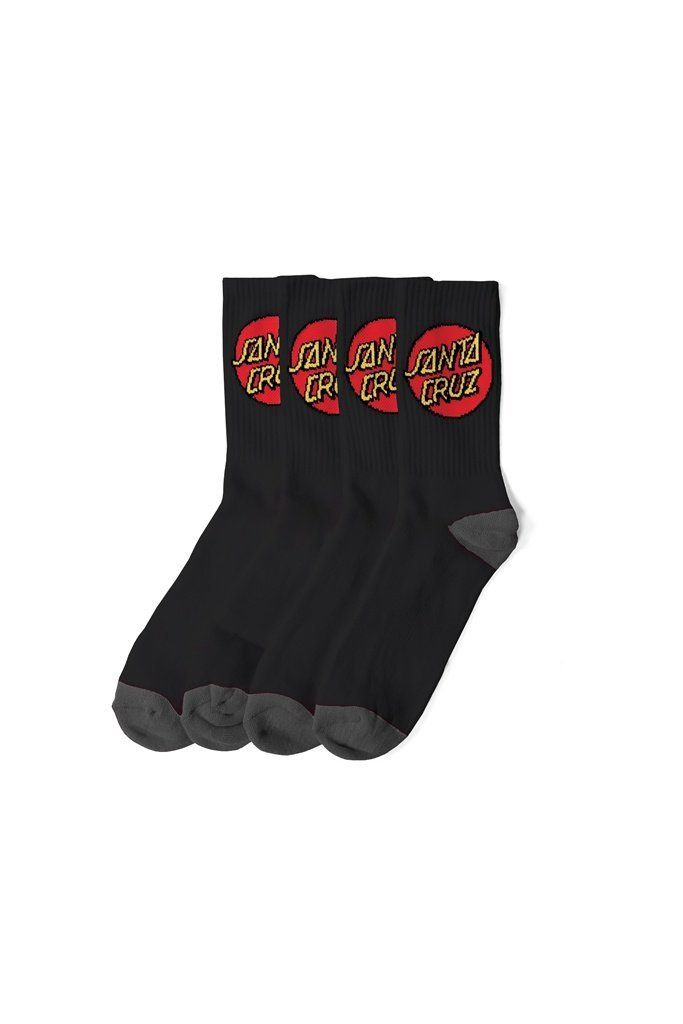 Classic Dot 4 Pack Crew Socks