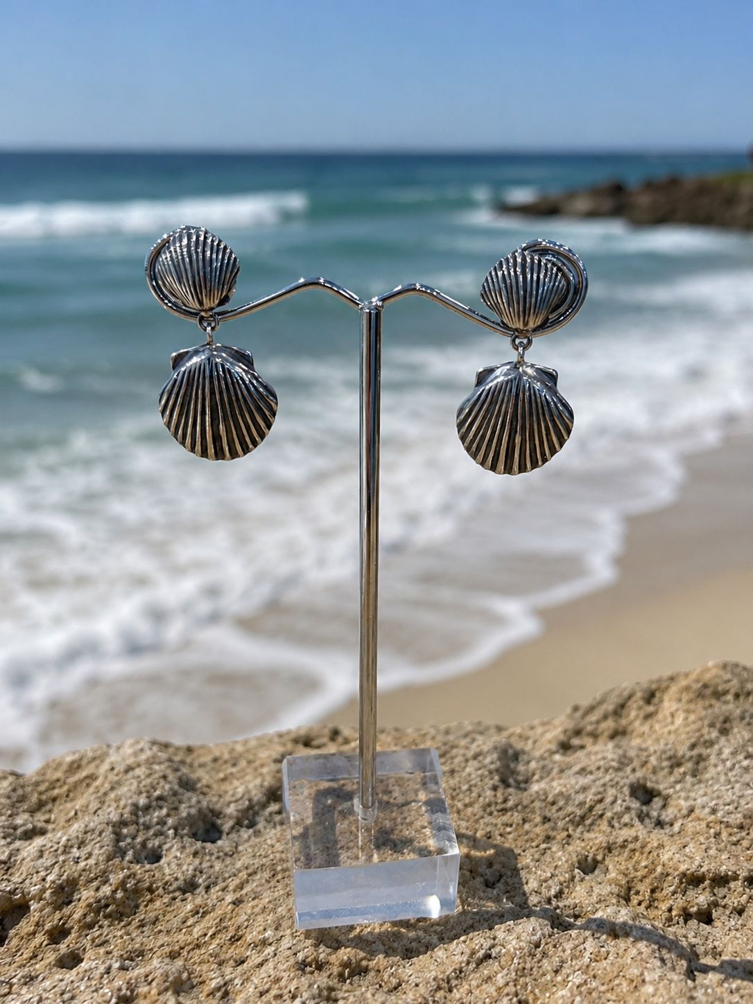 Double Clam Earrings