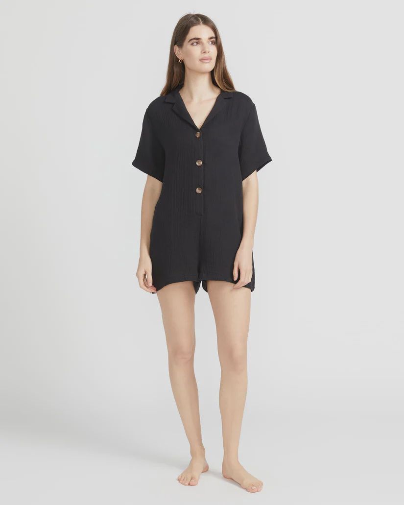 Easy Breezy Romper, Color: Black, Size: 08