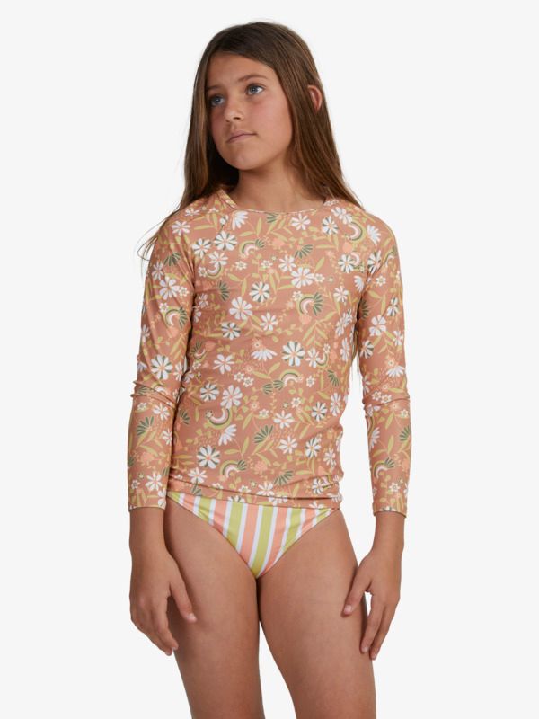 Girls 6-16 Moonlight Story Long Sleeve Rash Vest Set