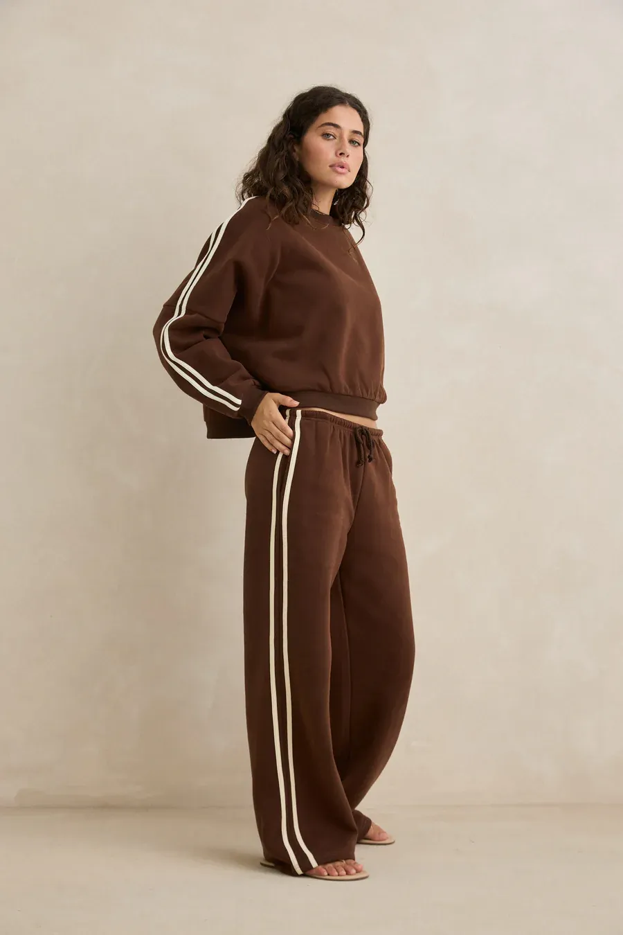 Contrast Trackpant, Color: Brown, Size: 06