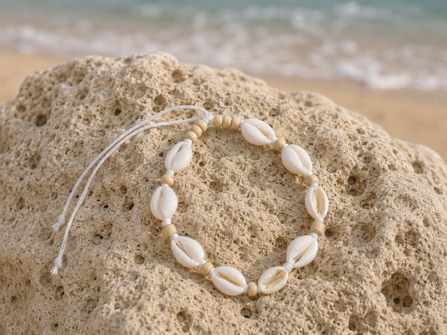 Hippy Rose Cowrie Shell Anklet