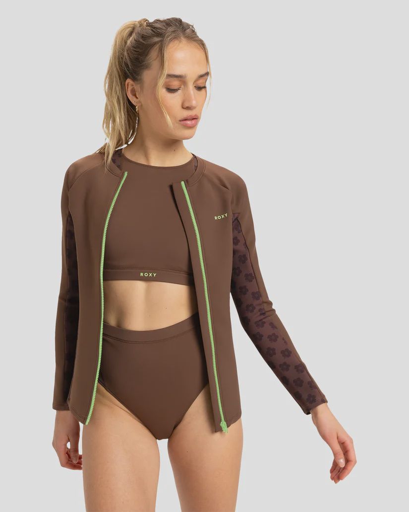 ROXY Pro Wave - Long Sleeve Zipped Rash Vest for Women