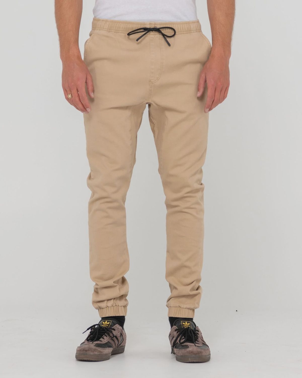 Hook Out Slim Fit Elastic Pant, Color: Khaki, Size: 30