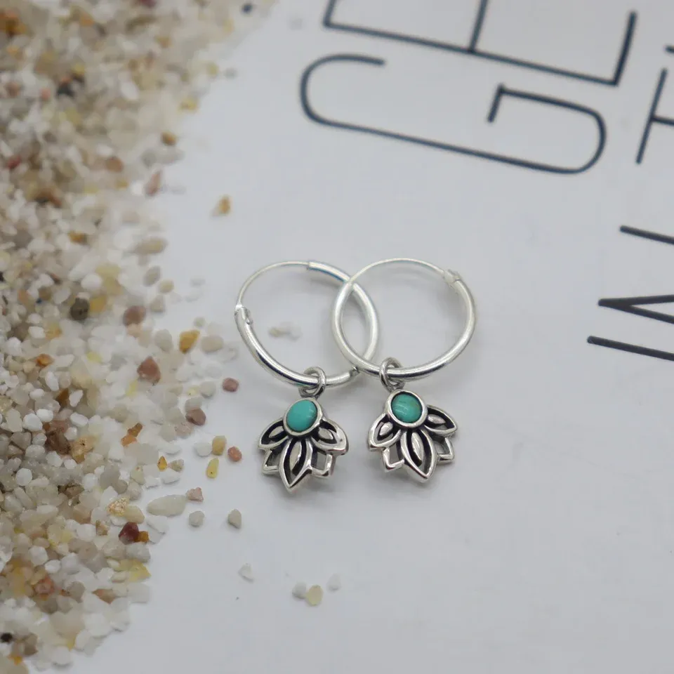Amaya Turquoise Huggie Earring