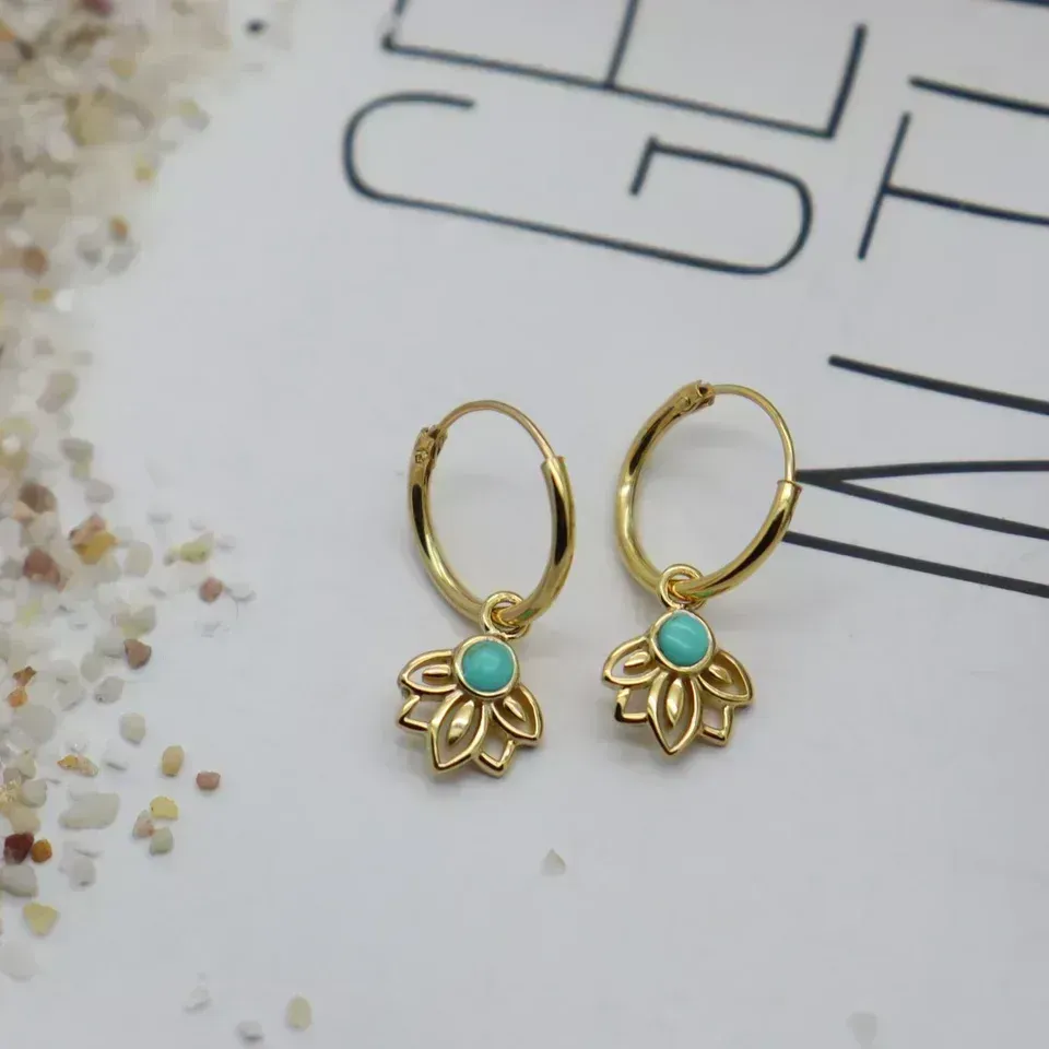 Amaya Turquoise Huggie Earring