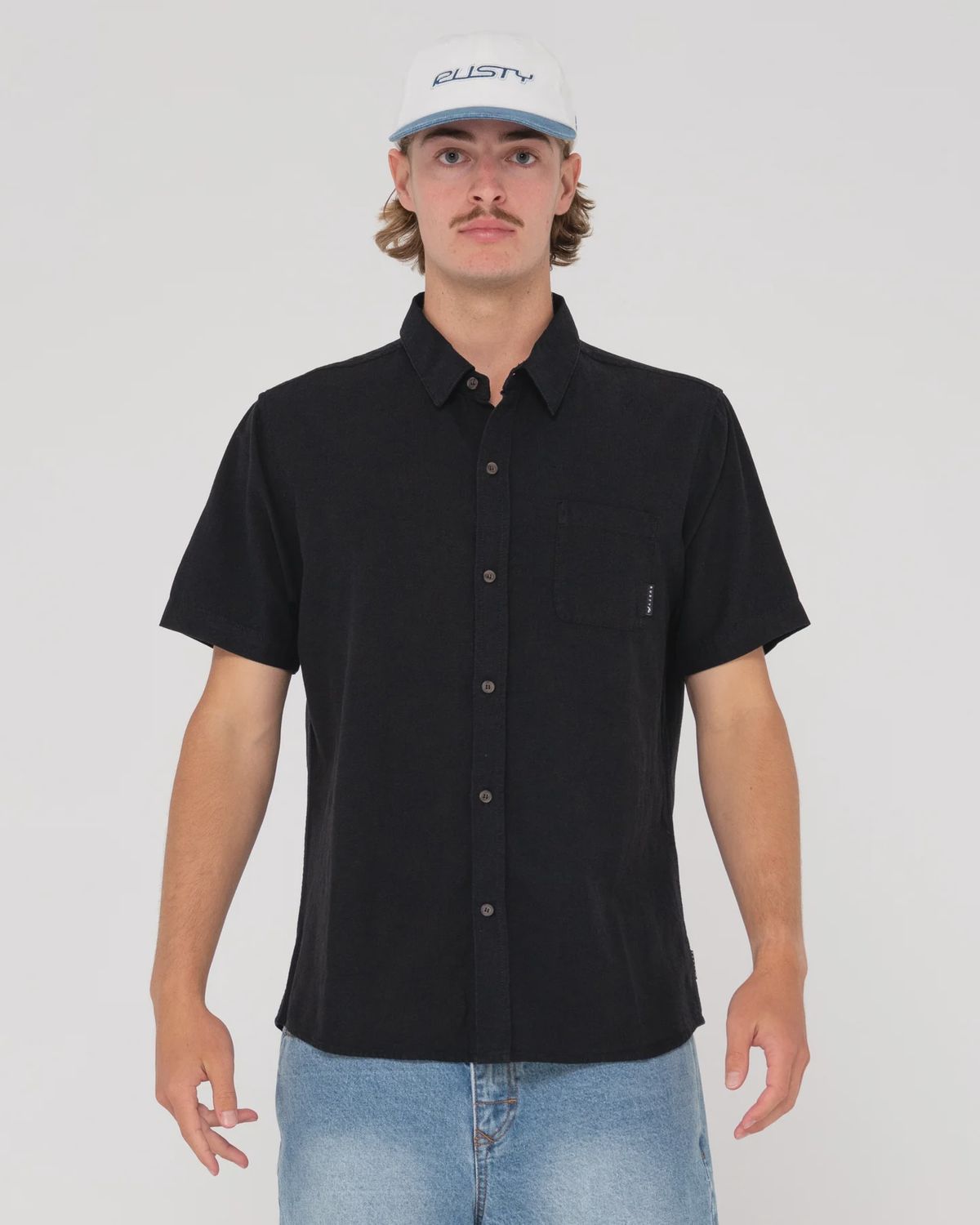 Overtone Short Sleeve Linen Shirt