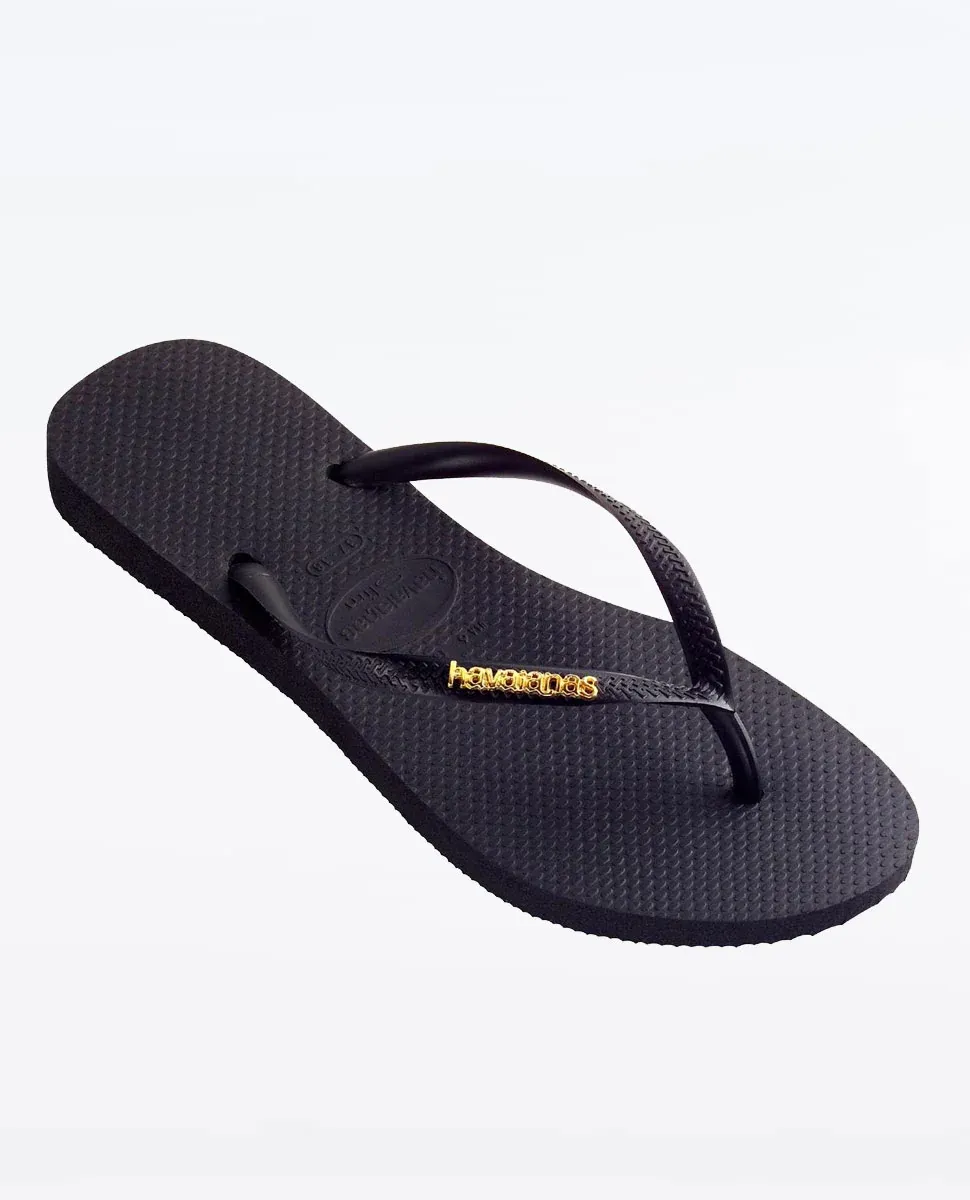 Slim Metal Logo Thongs