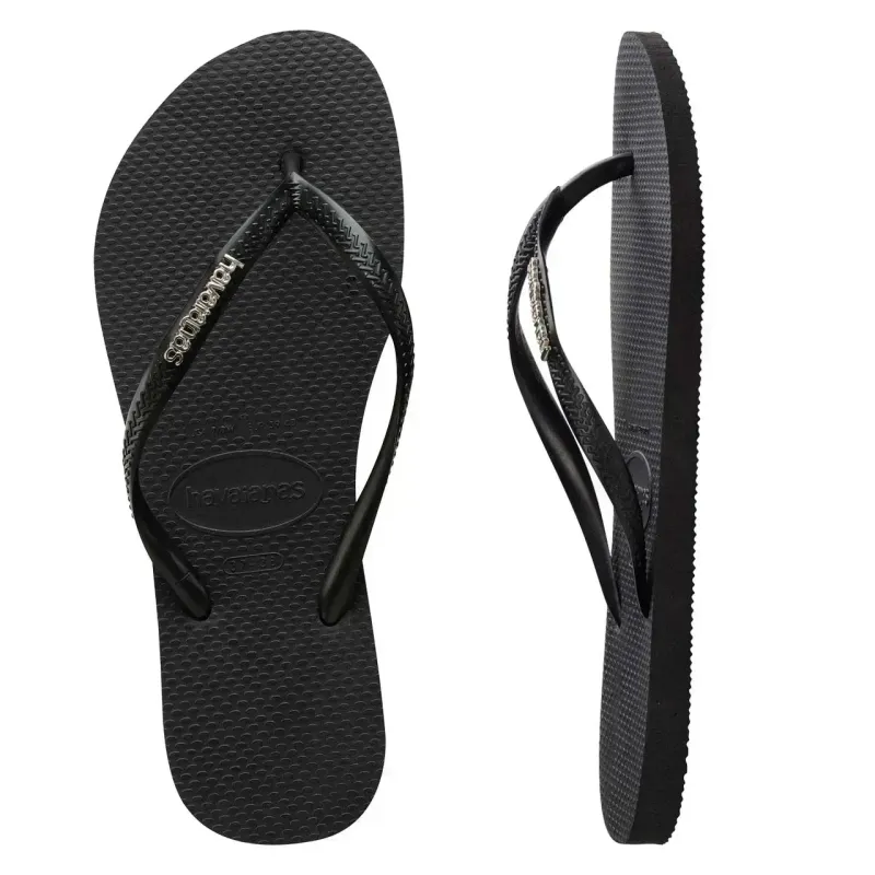 Slim Metal Logo Thongs