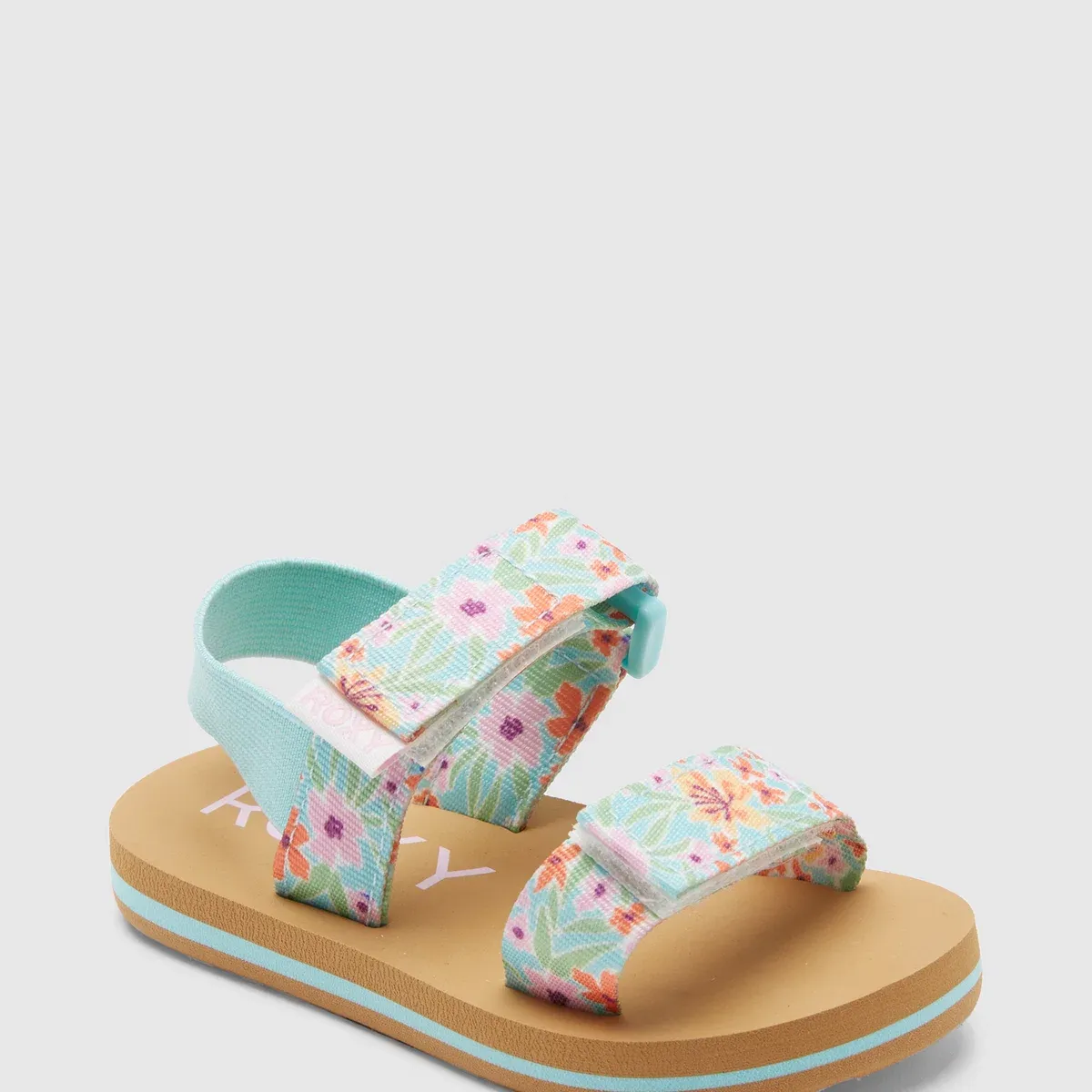 Girls Roxy Cage Sandals, Color: Potent Purple/Turquoise, Size: 11