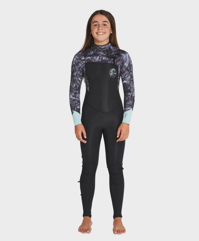 Girl's Bahia 3/2mm Steamer Chest Zip Wetsuit