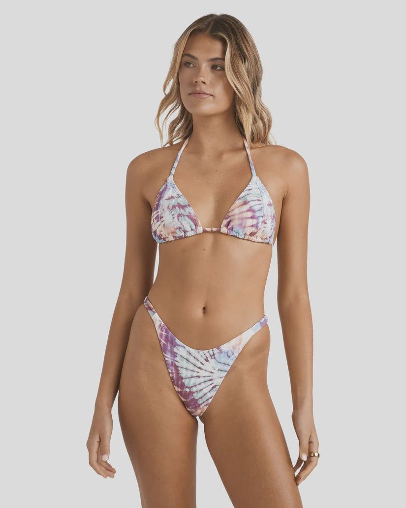 Womens Dyed Pretty Penelled Tri Bikini Top