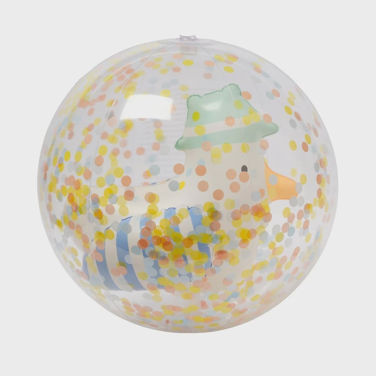3D Inflatable Beach Ball, Color: Sammy the Seagull Blue Stripe
