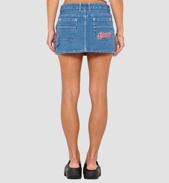 Billie Low Rise Denim Mini Skirt